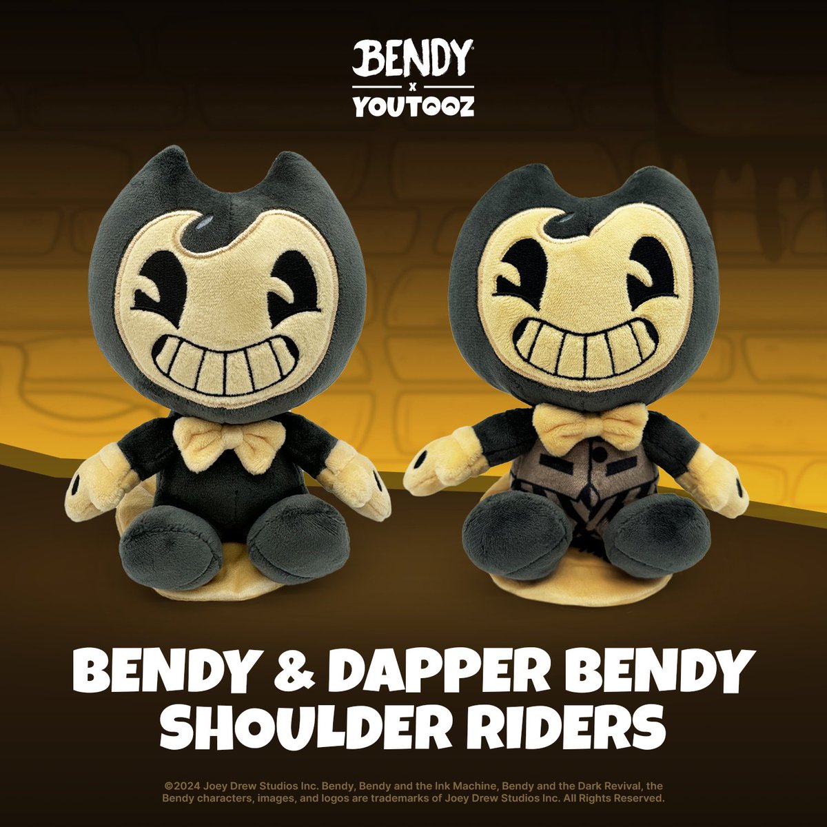 youtooz's tweet photo. would u like to have a friend? 🎞🖤

all new @bendy plushies drop jan 12th ✒️ look at boris https://t.co/enIqTi8I6O