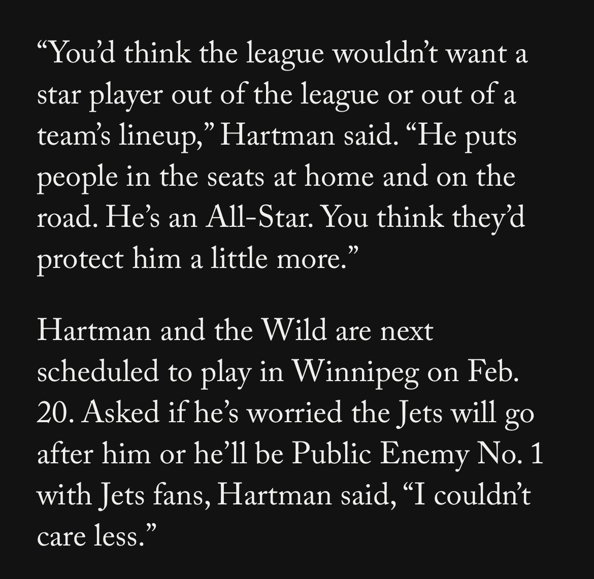 Ryan Hartman is a decorated 5 star general in the idgaf war