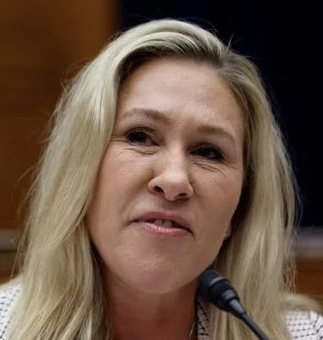 AZ_Brittney's tweet photo. Marjorie Taylor Greene should be expelled from congress instead of having a J6 celebration at a resort! 

Do you agree? YES or NO? 🤚❤️

Repost if YES https://t.co/EdrXphejaw