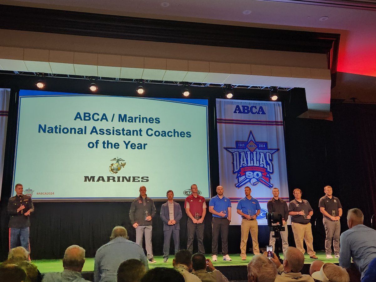 UWLAthletics's tweet photo. @UWLAXBaseball Assistant Head Coach Scott Gillitzer picked up his 2023 America Baseball Coaches Association (ABCA)/Marines National Assistant Coach of the Year for NCAA III award.
#AsanEagle https://t.co/8IT66C5NSX