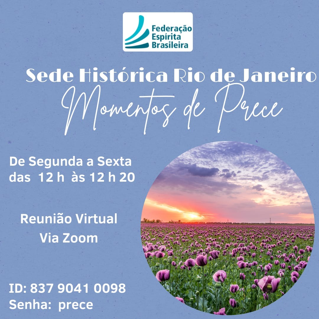FEB_Oficial's tweet photo. A sede histórica da Federação Espírita Brasileira no Rio de Janeiro convida todos para as reuniões virtuais: Momentos de Prece e Estudos de Sábado, realizadas na plataforma Zoom. https://t.co/04JgT11uhg