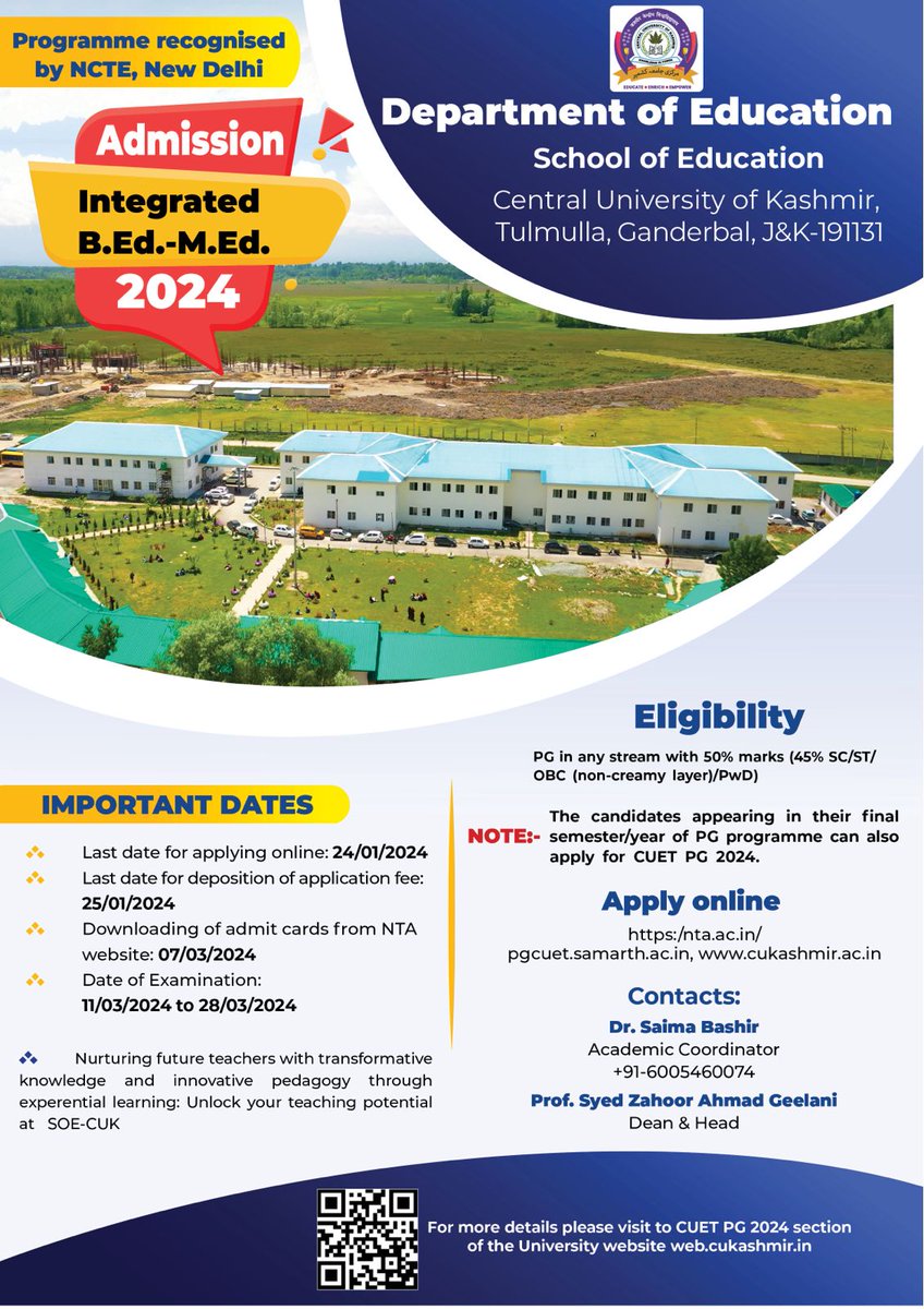 SOEducukashmir's tweet photo. R you looking fr a place to learn new skills, meet new friends and have fun Dn join CU Kashmir, the best ednl institution. CU Kashmir offers a variety of courses programs &amp; activities to suit your interests and goals
@AICTE_INDIA @EduMinOfIndia @NAAC_India @ncteDelhi @ugc_india https://t.co/mCogauOGj3