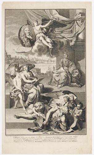 grosvenorprints's tweet image. Friday&apos;s Allegorical Frontis dated 1713: #frontis #frontispiece #allegory #Thames #London #history #QueenAnne #spirit #England #IssacdeLarrey #historian #Picart #titlepage #Thomassin #antiqueprints #decorative #illustration #books; grosvenorprints.com/stock.php?ref=…