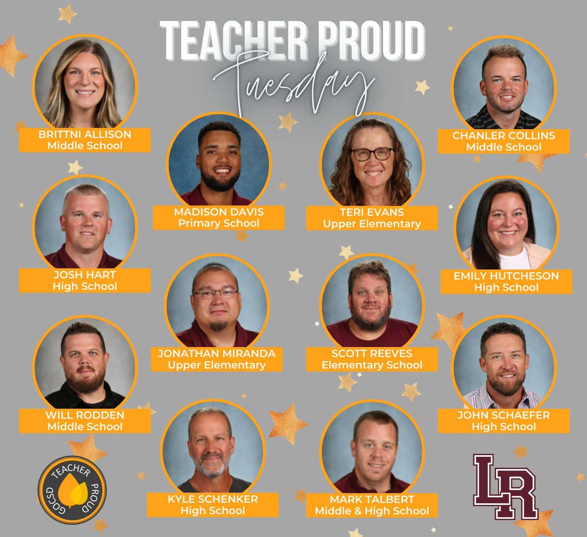 It's Teacher Proud Tuesday! This month, let's celebrate LR's outstanding physical education teachers. We are proud of these educators and their commitment to fostering a healthy and active lifestyle among students! #WeAreLR #TeacherProud @GOCSDMO