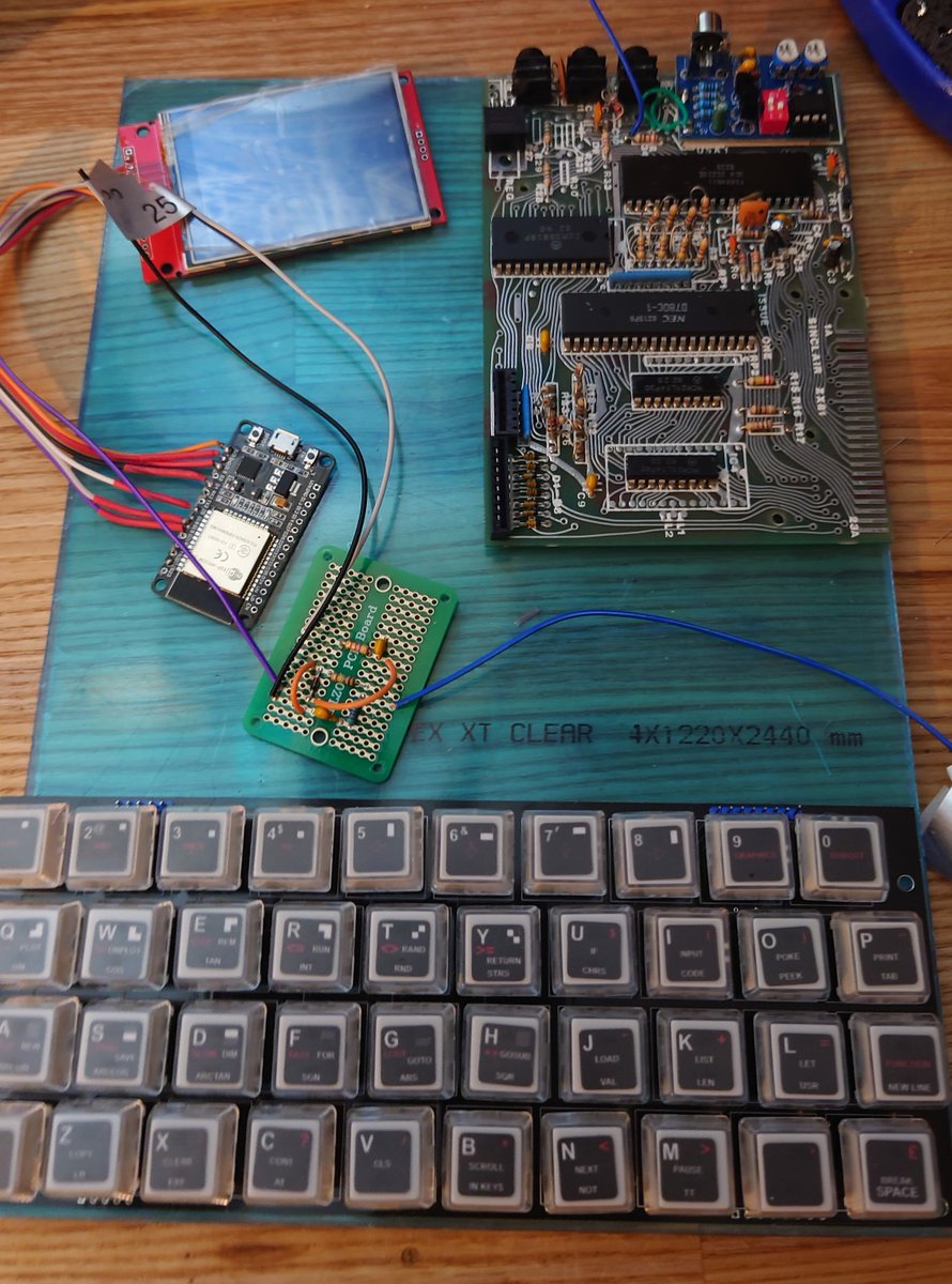 ste_mega's tweet photo. At some point this afternoon, adding a file server and a LCD display and a mechanical keyboard to a Sinclair ZX81 seemed like a good idea. For the record, it was not. Not for me anyway... 🤣🤣👍 #zx81 #Wespi https://t.co/CYpeu5ExSm