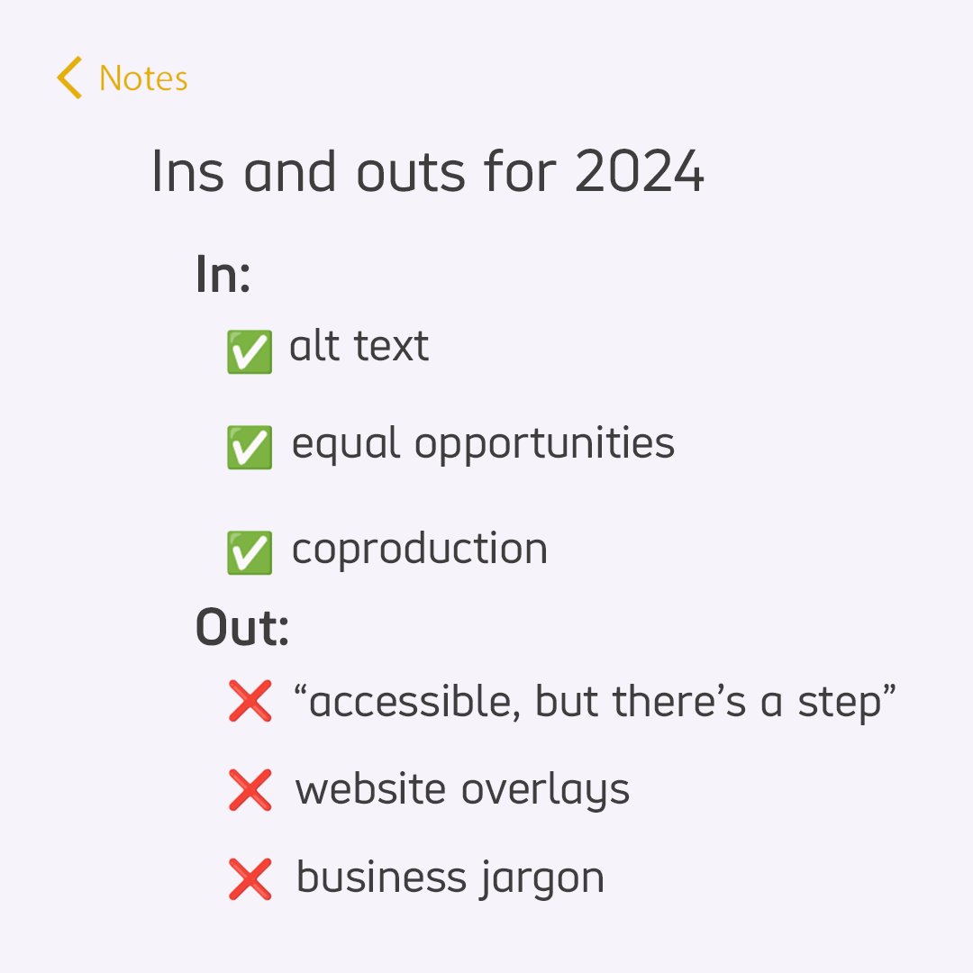 For 2024, we're manifesting accessibility and best practice 🔮

And did you know, we can help you make it happen?

We have free articles to get you started, and our business services can provide tailored support and education 👇
business.scope.org.uk
