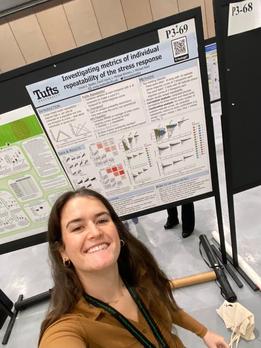 #SICB2024 @SICB_DCE come to poster 69 this afternoon if you are interested in quantifying individual repeatability of the stress response! While you’re there, scan the QR code for our R package (or see the linked tweet below)