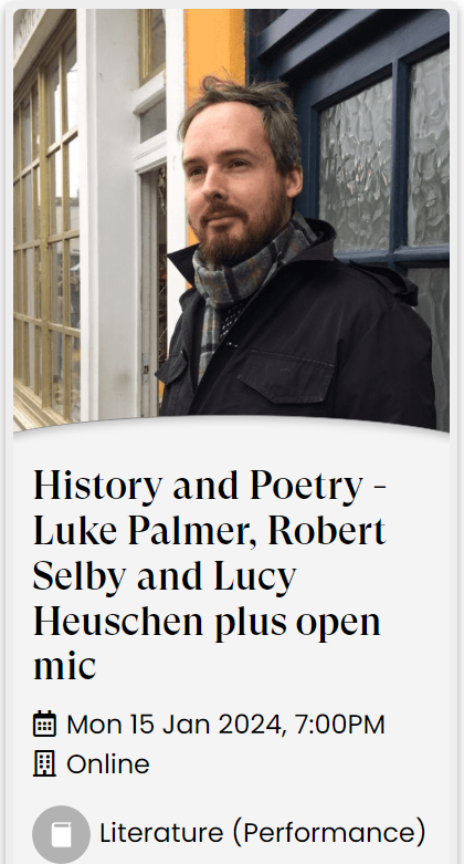 Still time to get your tickets for the poetry lounge with @RESelby @PetiteCreature1 and me on Jan 15th - open mic available too. cheltenhampoetryfestival.co.uk/#events