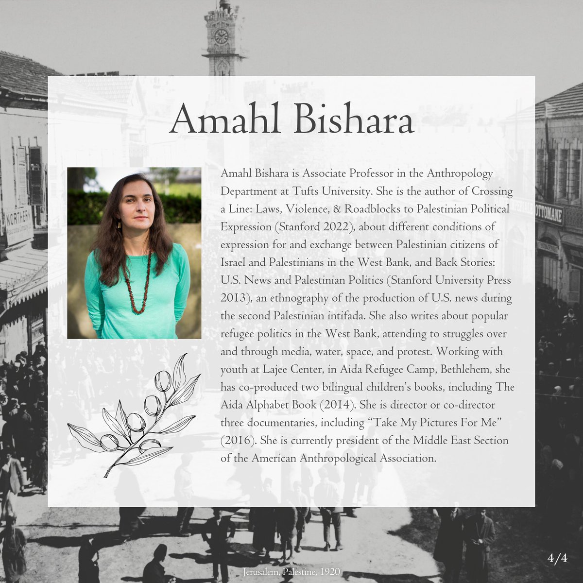 ziibiinglab's tweet photo. ➡️ Amahl Bishara is Associate Professor in the Anthropology Department at Tufts University.

🍉 We hope to see you on February 23, 2024 at @UofT for the conversation with Professors Kauanui and Bishara. More details to come.

#Nakba #IndigenousPolitics https://t.co/URY3XmyTyD