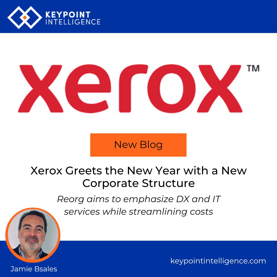 @Xerox kicked off 2024 with a bang, announcing a new operating model and organizational structure that moves the company along on its “reinvention” journey. Changes will be seen in their print business and digital service offerings. #thekeypointblog hubs.li/Q02fqYd60