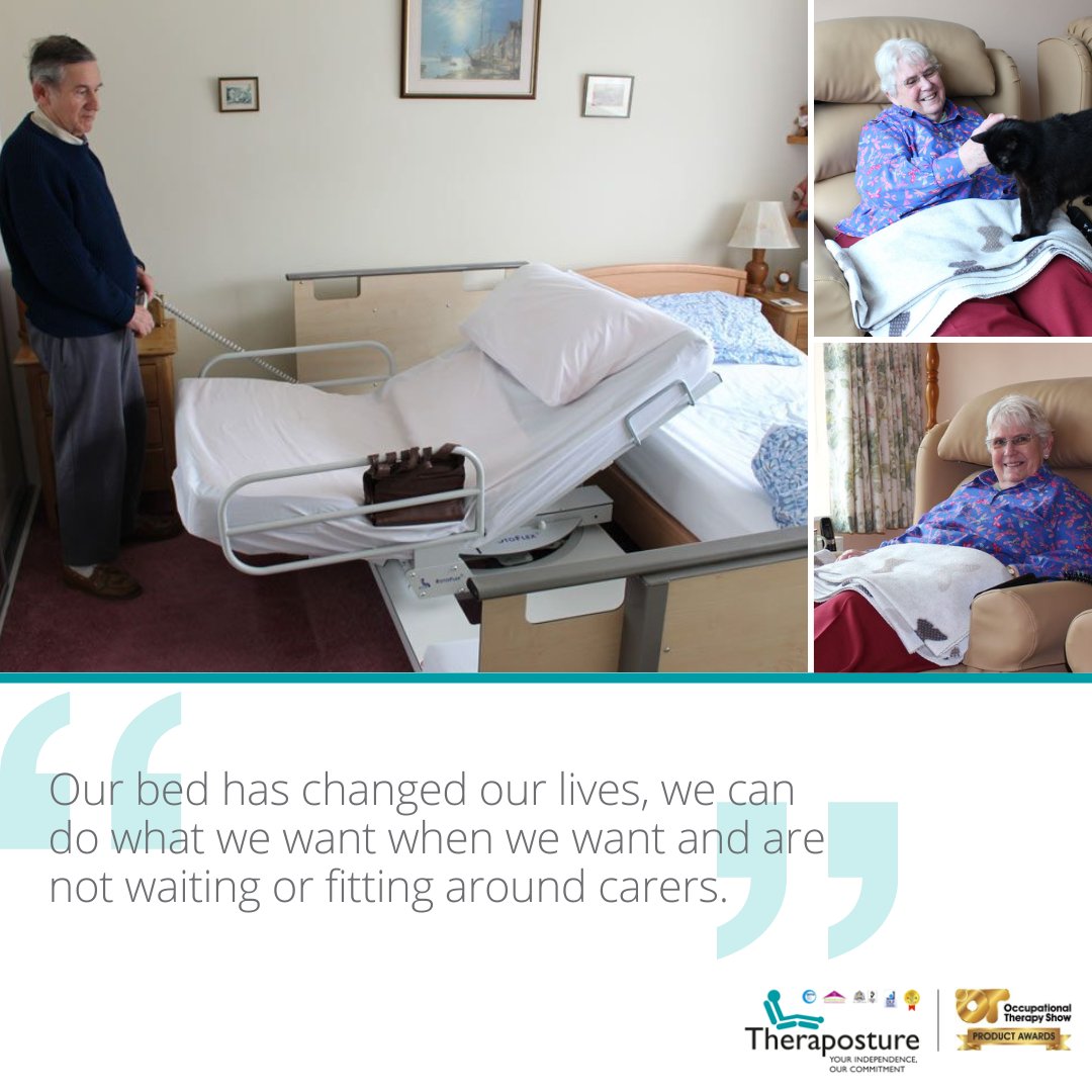 Theraposture's tweet photo. Before owning a Rotoflex bed from Theraposture, Diane Preston (79) and her husband Peter (75) from Grove near Wantage, were struggling with daily independence.
Read their full story here ๐ https://t.co/xpNO2tHy7b
#Rotoflex #ReduceCarers #Independence https://t.co/IhaOCvTS0R