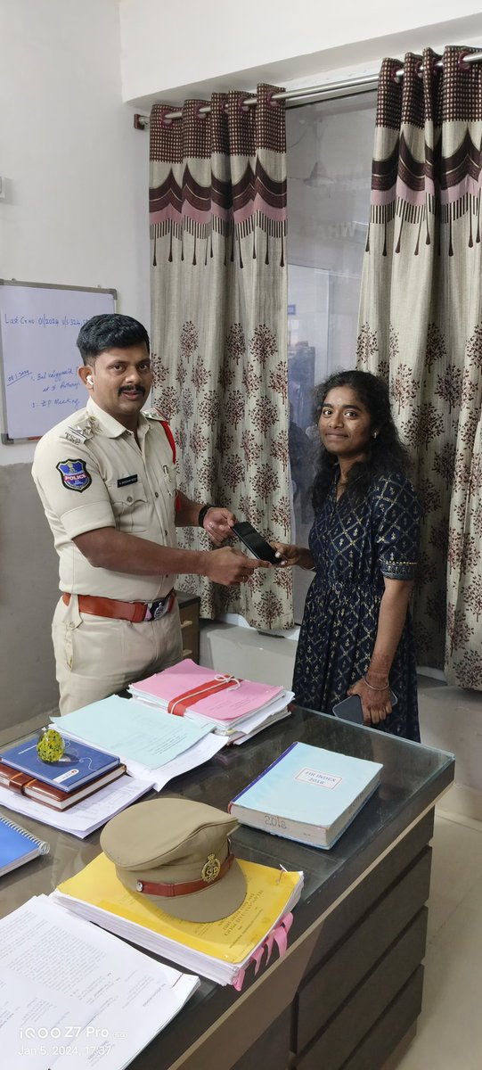 Today Mobile traced with CEIR portal and handed over the complaint