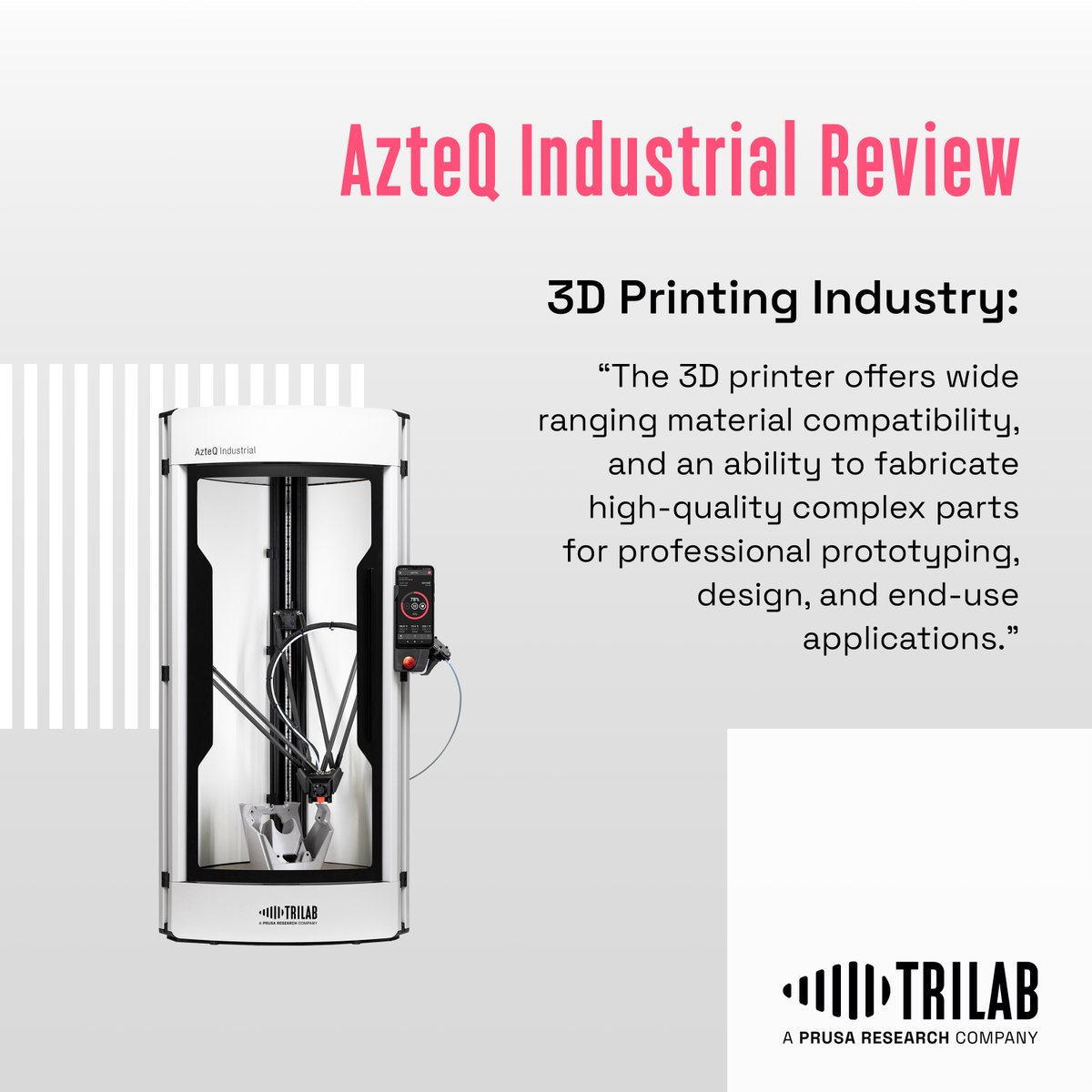 AZTEQ INDUSTRIAL 📈 REVIEW: More on @3dprintindustry: rb.gy/pcg564

#review #3dpi #additivemanufacturing #3dprinting