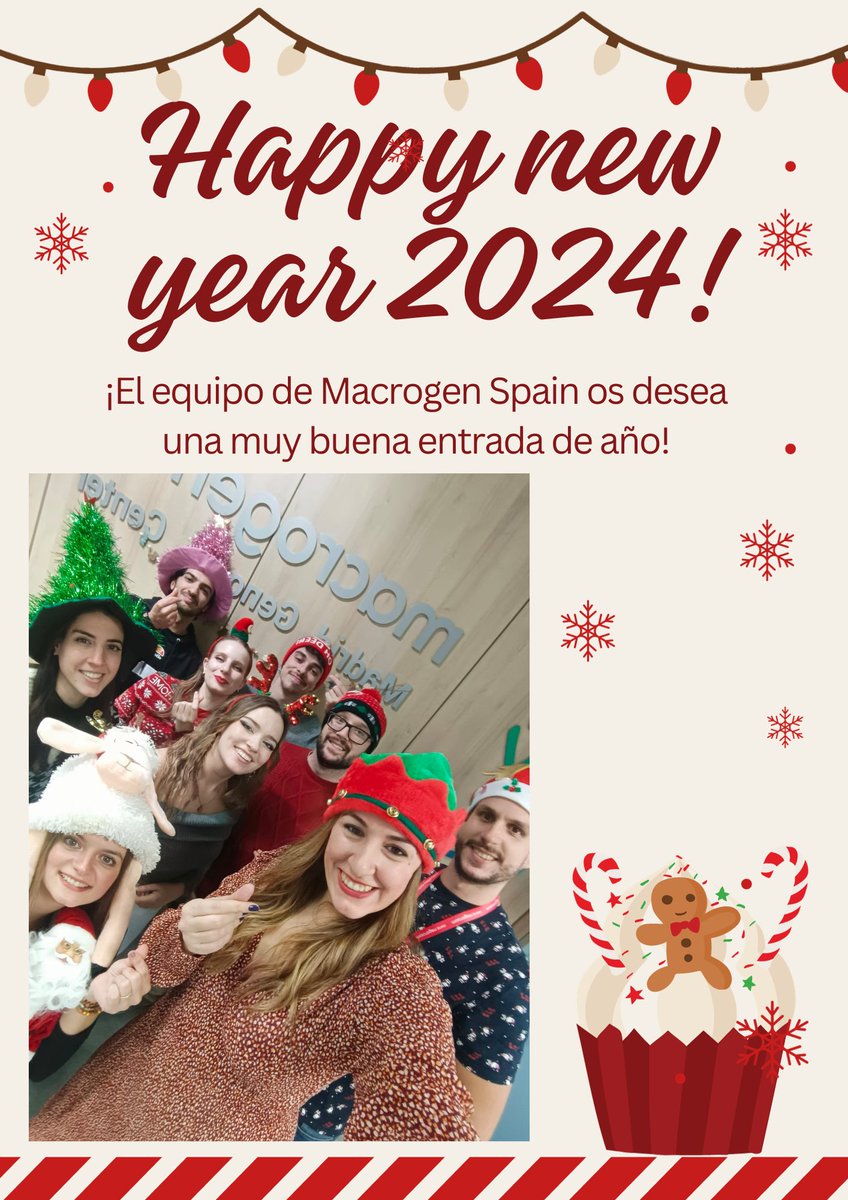 MacrogenS's tweet photo. ¡El equipo de Macrogen Spain os desea un muy Feliz 2024!

Esperamos que hayáis tenido unas felices fiestas Navideñas.

Aprovechamos para agradeceros vuestra confianza y colaboración con Macrogen.

#Macrogenspain #Macrogeninc #Macrogen #FiestasNavideñas #FelicesFiestas #Feliz2024 https://t.co/QaT43QTNlU