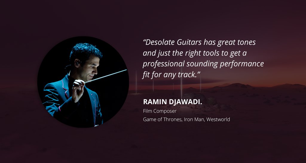 Artists on Desolate Guitars - The Ultra Realistic Guitar VST!⁠ ⁠ ~ Ramin Djawadi⁠ ⁠ “Desolate Guitars has great tones and just the right tools to get a professional sounding performance fit for any track.” e-instruments.com/shop/instrumen…