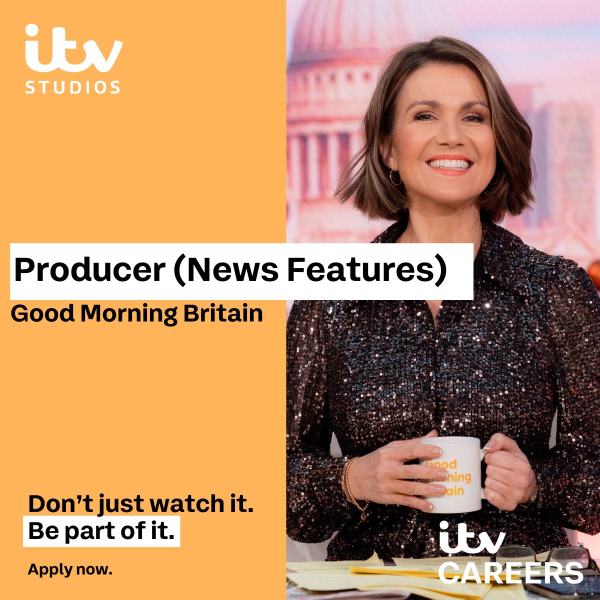 Good Morning Britain have an exciting opportunity for an experienced journalist to join the team as a News Features Producer.

📍London

Apply now: lhrc1a.rfer.us/ITVfCr4XE

🌐itvcareers.com
📧daytimetalent@itv.com

#GoodMorningBritain #NewsFeaturesProducer #ItvCareers