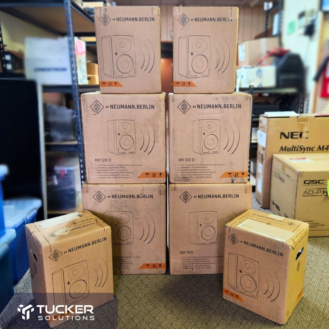 TuckerSolution's tweet photo. Well, now! 👀 We’ve got an exciting delivery from Sennheiser!📦

These Neumann Studio Monitors are the epitome of next-gen monitoring. 👌

#TuckerSolutions #av #proav #avsolutions #avtweeps #avindustry #audiovisual #futureav #KH120 #KH150 #Sennheiser #Neumann #NeumannBerlin https://t.co/IusrfgUzFV