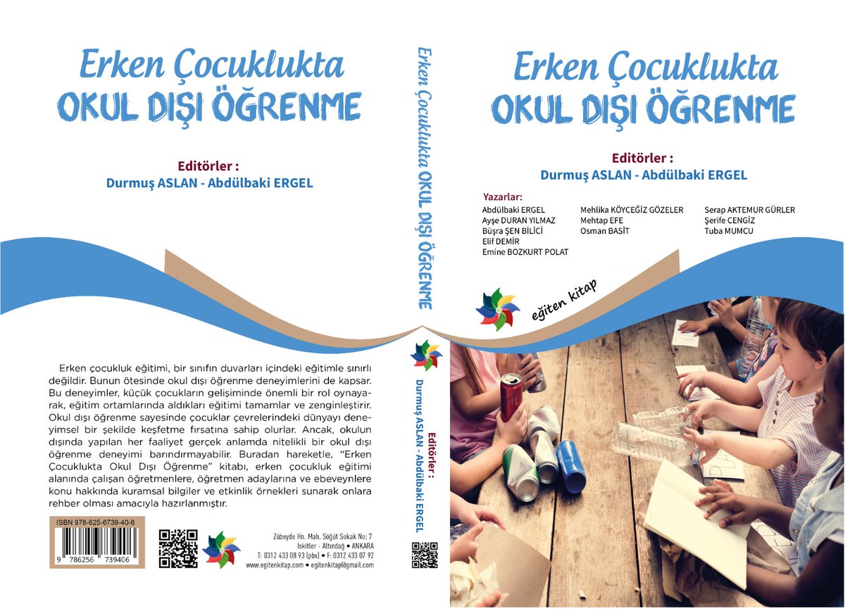 Kitabımızın, erken çocukluk dönemi öğretmen, öğretmen adayları ve ebeveynlere ilham vermesi, özellikle çocuklara yararlı olması dileğiyle.
<a href="/egitenkitap/">egiten kitap</a>