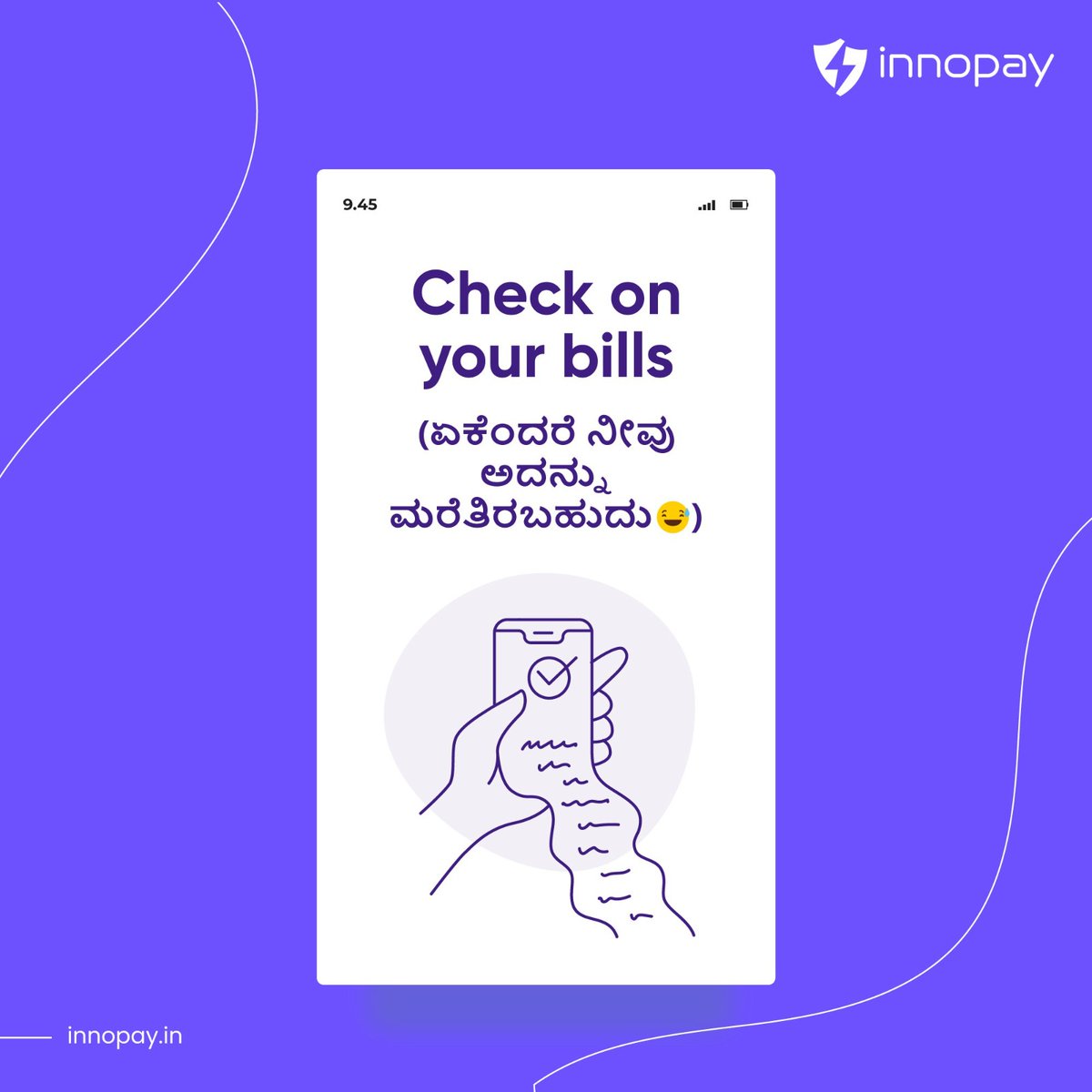 Innopay_India's tweet image. Today's to-do list: First, a self-check. Then, a quick bill check with Innopay (because in the hustle of being fabulous, who remembers bills, right?)
.
.
#BillReminder #EasyLiving #LifeMadeSimple #SimpleJoys #Innopay #PayYourBills #ZeroFees #EasySavings #PayFast #SaveSmart
