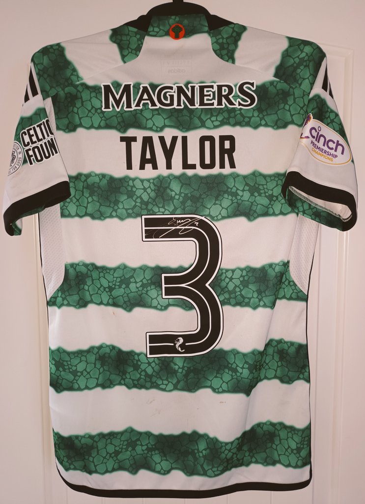 New match worn Celtic jersey arrived today. Greg Taylor Celtic v Hearts Celtic Park 16th December 2023