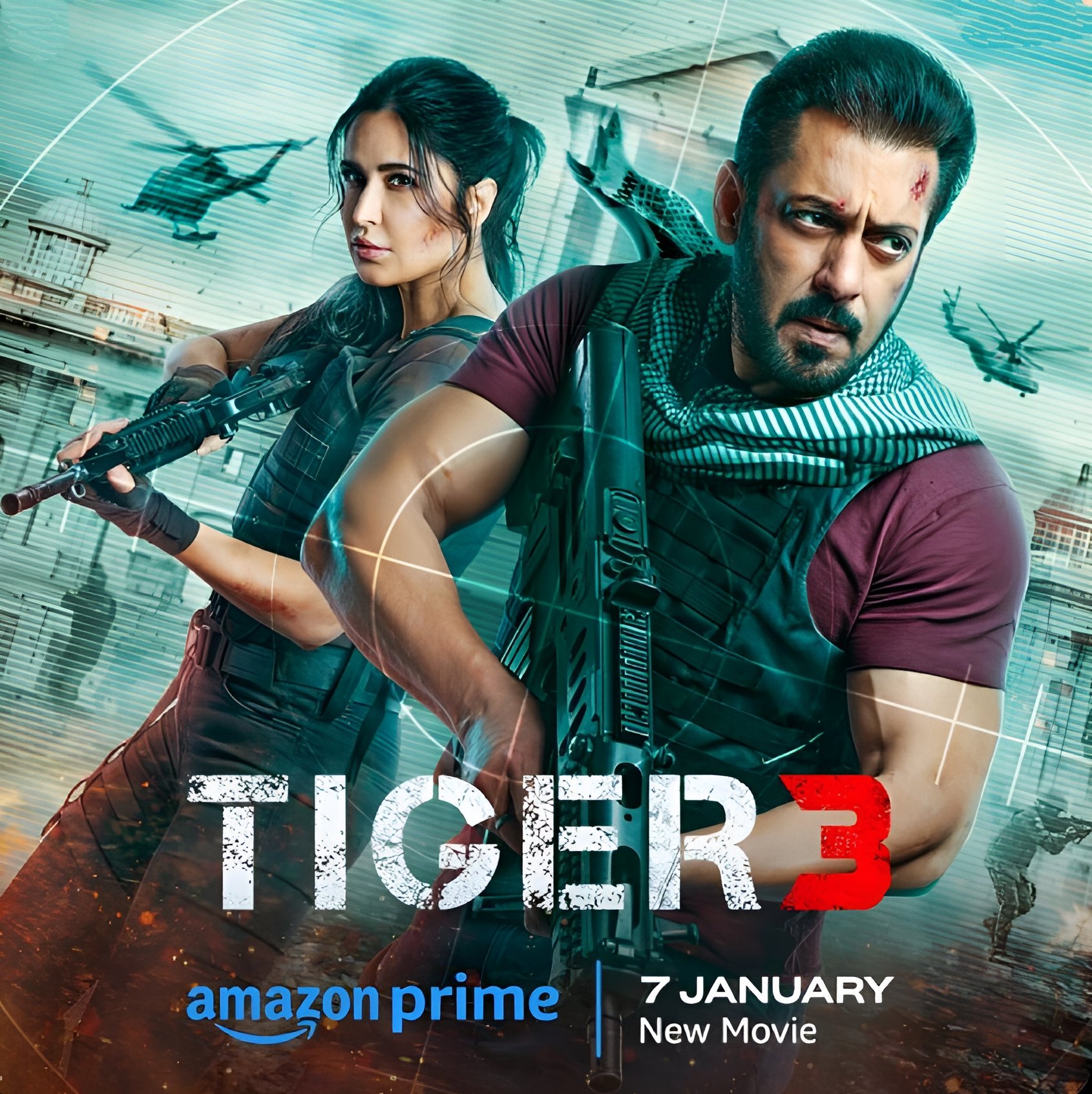 Tiger 3 2023 Hindi Full Movie 4K 2160p | 1080p | HEVC | 720p | 480p AMZN HDRip ESub Download