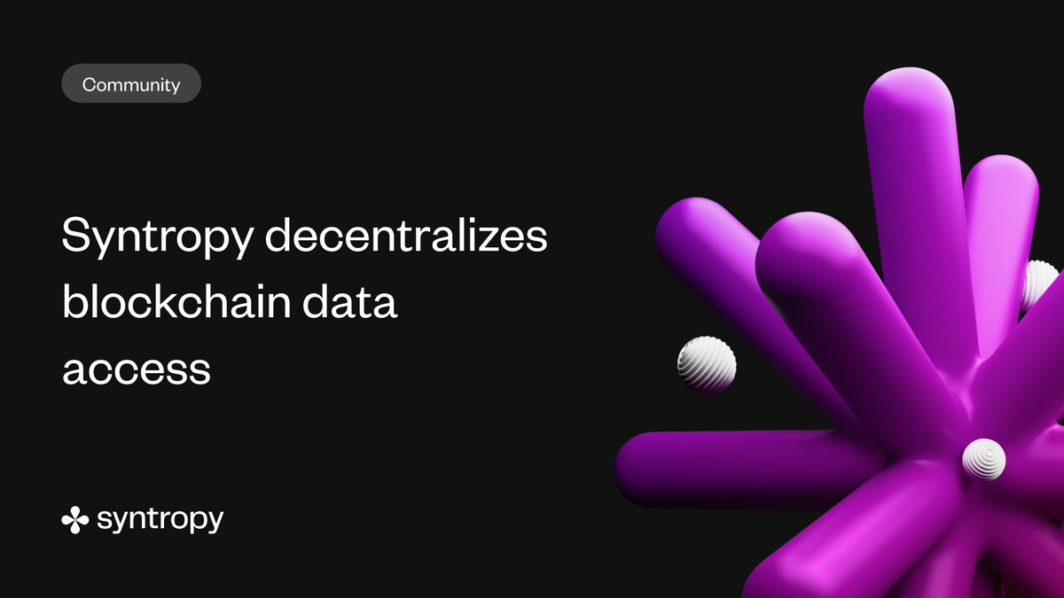 synternet_com's tweet photo. The Data Layer is shaking up the current scene when it comes to #blockchain data 💥

Accessing data today is restricted, running through centralized providers and systems. And most are hopping between different data providers 🐇

The #decentralized, open-access future is ours ☄️ https://t.co/HjHYVSh9Yl