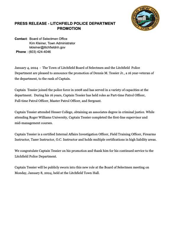 Litchfield Police tweet media