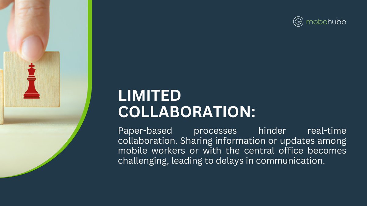 mobohubb's tweet photo. Unlock the full potential of mobile work by ditching paper-based processes! 🚀 Say hello to efficiency, accuracy, and environmental sustainability with our digital solutions. #DigitalWork #ProductivityBoost https://t.co/Q9YzjQcya3