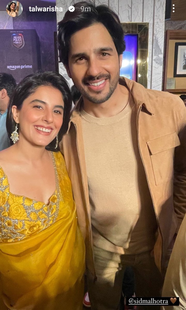 😍💛

#IndianPoliceForceOnPrime #SidharthMalhotra #IshaTalwar