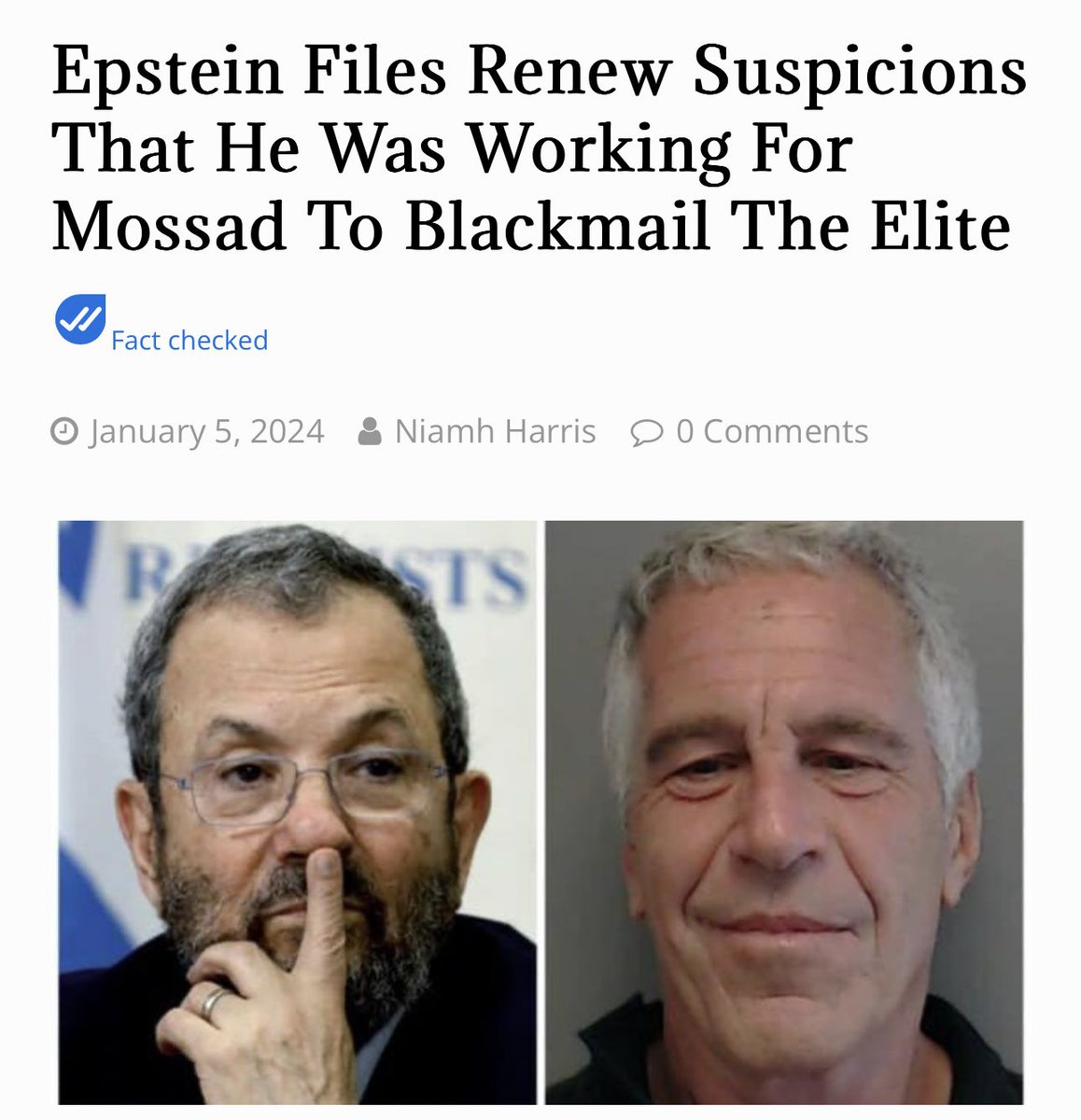 DrLoupis's tweet photo. The Jeffrey Epstein list of associates unsealed by a US judge has reignited suspicions that the pedophile financier was an asset for the Israeli intelligence agancy Mossad.🚨🇮🇱

https://t.co/6xxx5xZb1S https://t.co/HE0pzjbpVj