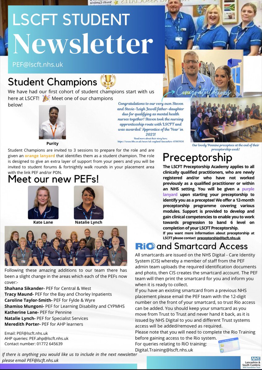 Today we released the @WeAreLSCFT Student Newsletter for January 🗞️💙 We have sent this out to hundreds of our learners today and look forward to hearing what you think ☺️ Happy reading! @EAGLTY @Pamthepef @LSCftCulture @UCLanMH @EHU_FHSCM