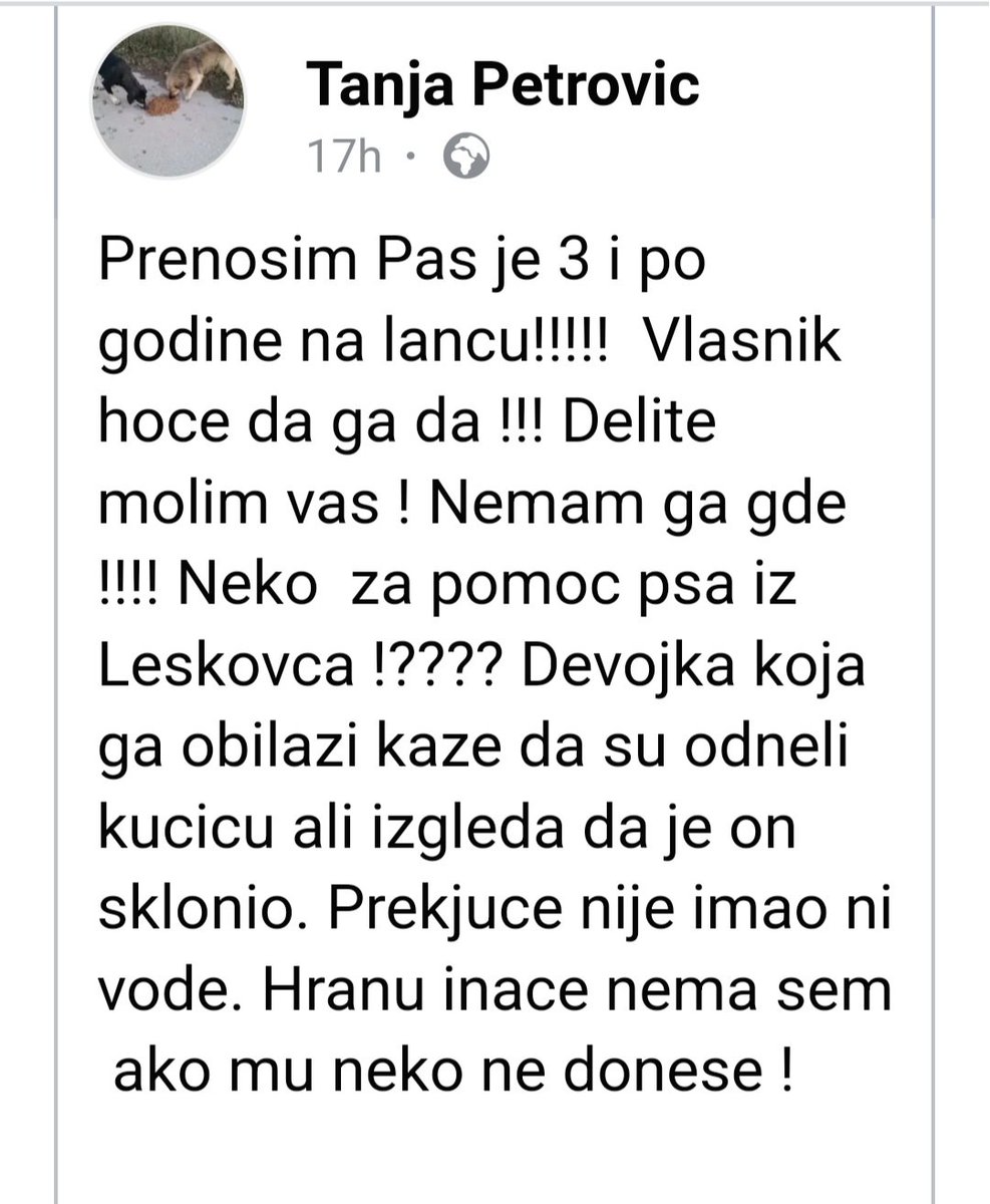 IcaJeje's tweet photo. Molim vas delite
Ovo nije normalno. NI JEDAN PAS NE ZASLUZUJE OVAKAV ZIVOT
Molim vas rt, molim vas https://t.co/4TRXFh4nZV