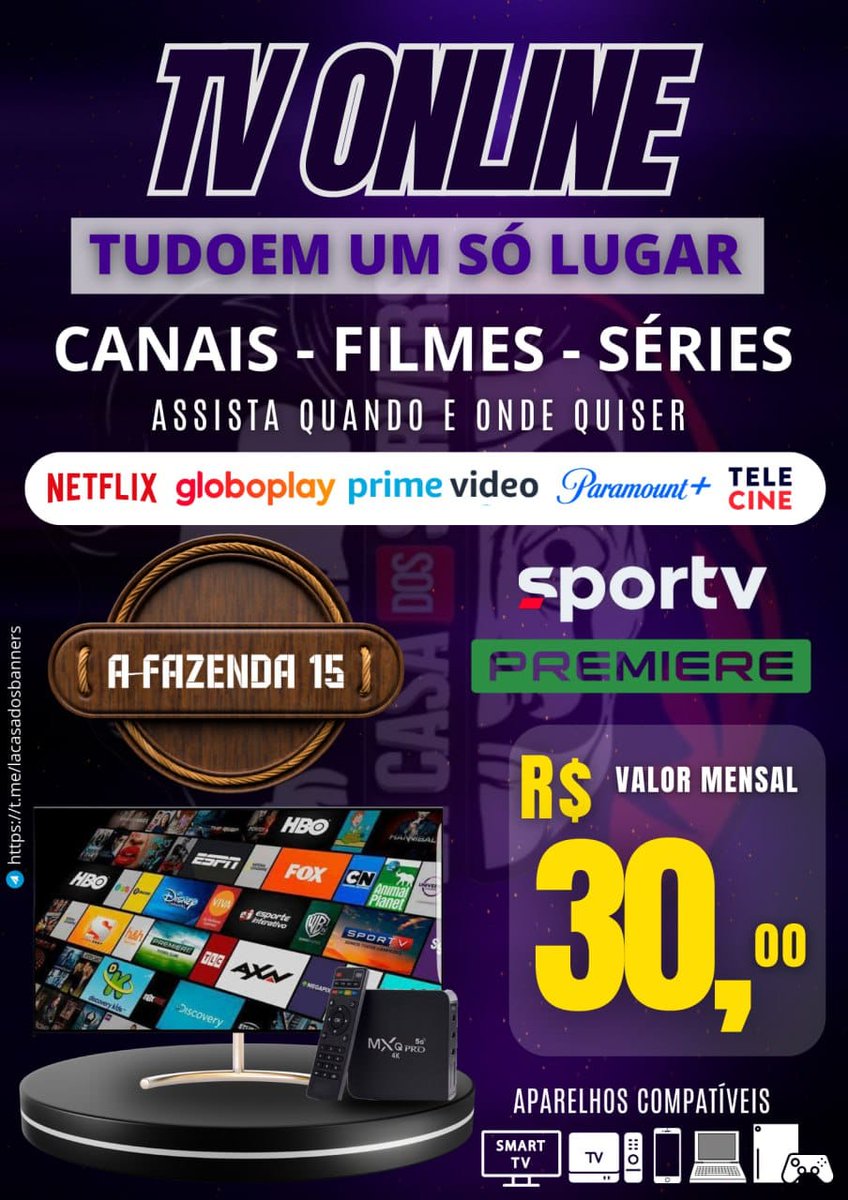 EricsilvaSq's tweet photo. Aluguel de telas Netflix,Disney, globo play, star plus interessados chama no WhatsApp 71 99684-4395 https://t.co/elGK4b4YXe