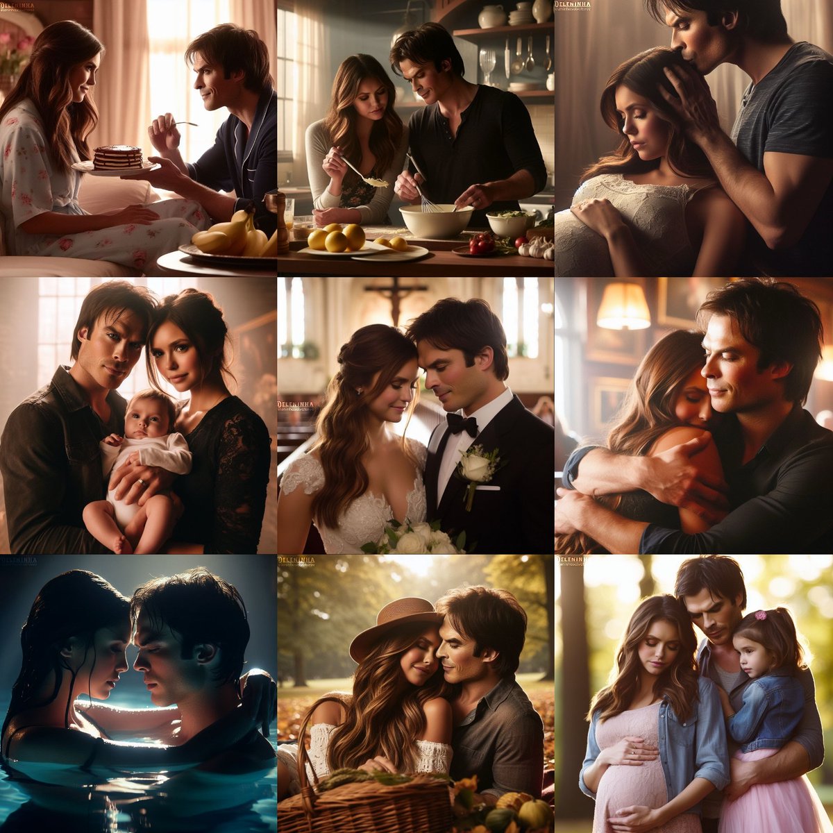 dobredelenx's tweet image. This would be Damon and Elena's human life if the series had shown