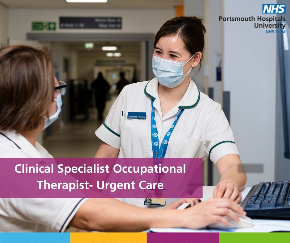 IWTPHUCareers's tweet photo. 🔔 New Vacancy!

Our Urgent Care Therapy Team at Queen Alexandra Hospital are looking to hire a Clinical Specialist Occupational Therapist to join their team.

Interested in the position? Click the link below to find out more⤵️ 
🔗 https://t.co/55F7u1UfIQ 

#ProudToBePHU #NHSJobs https://t.co/tSfmqMbbZ8