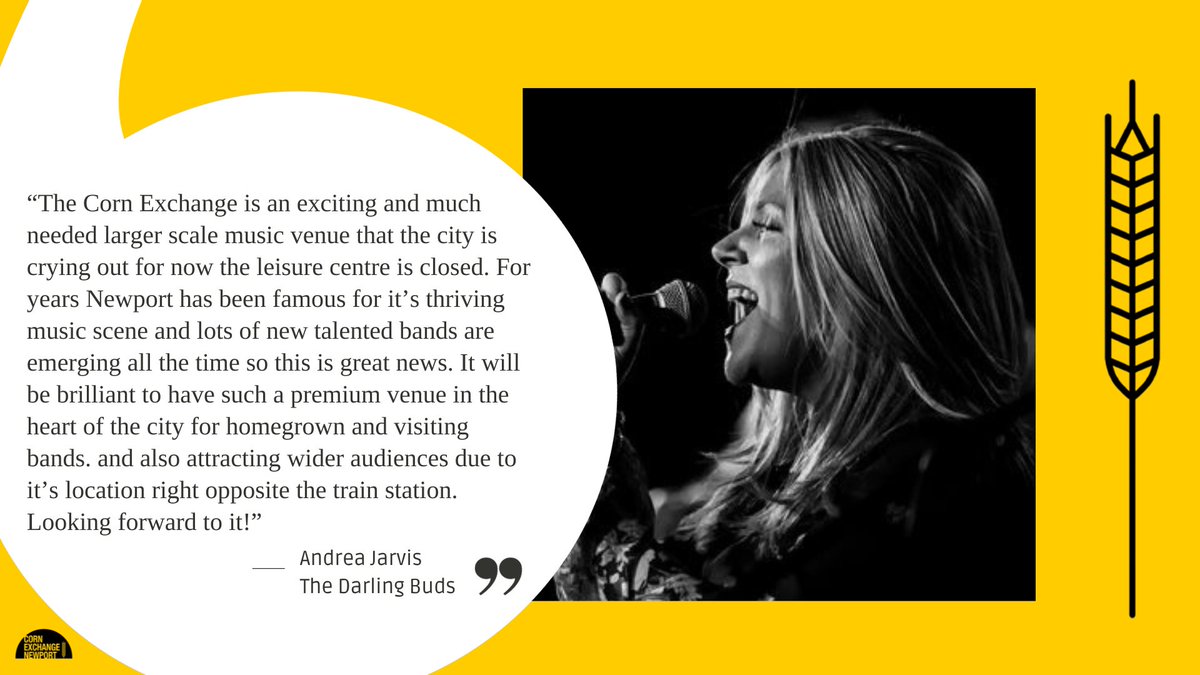 ANDREA JARVIS 🌽 Over the coming weeks, we'll be sharing testimonials from industry professionals, artists, radio presenters, business people and more! Here's Andrea Jarvis (@theedarlingbuds) on why a new 500 capacity venue is much needed in Newport City Centre. 🌟