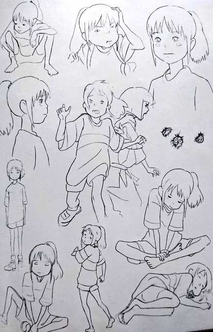 学生の時描いた千と千尋の神隠し模写
安藤雅司さんの絵はめちゃくちゃ勉強になった 