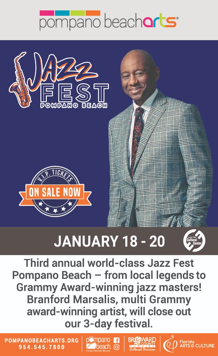 Jazz Fest Pompano Beach Brings Branford Marsalis, Lisa Fischer, Najee and David Sanchez to the Beach in January - FREE General Admission and VIP Tix Now on Sale. #JazzBluesFlorida,  #LiveMusicFortLauderdale, #LiveMusicBocaRaton, #LiveMusicPompanoBeach 
jazz-bluesflorida.blogspot.com/2024/01/free-j…