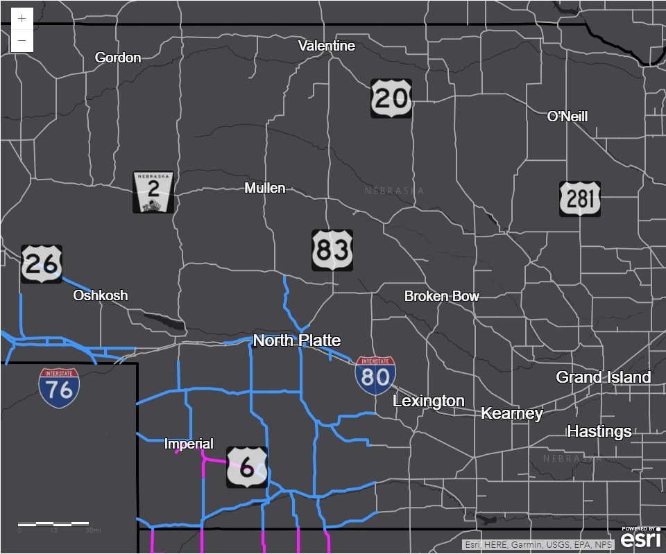 NWSNorthPlatte's tweet photo. [01/05/2024 6:50am CST]

Heading out the door? Be wary of slick roads across southwest NE. Light snow falling on already iced over surfaces may conceal the threat so plan on taking it slow. As always, check with @Nebraska511 for the latest conditions!

#NEwx #NEroads https://t.co/U0uUPJ9O8R