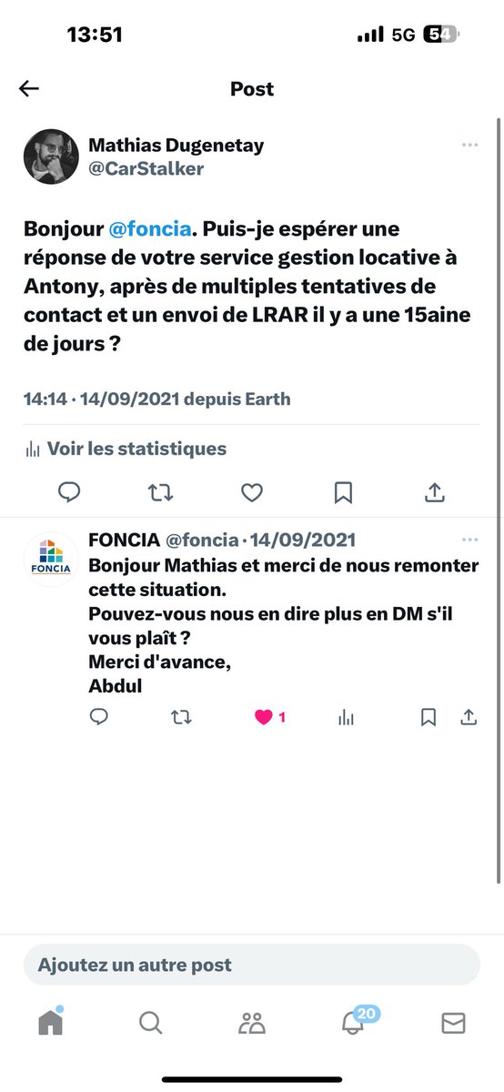 CarStalker's tweet photo. Bonjour @foncia. Trouvez-vous normal que mon litige lié à mes charges de copro pour lequel je tweetais il y a 2,5 an ne soit toujours pas résolu ? Cf la capture d’écran. https://t.co/8kDc4BNc6x