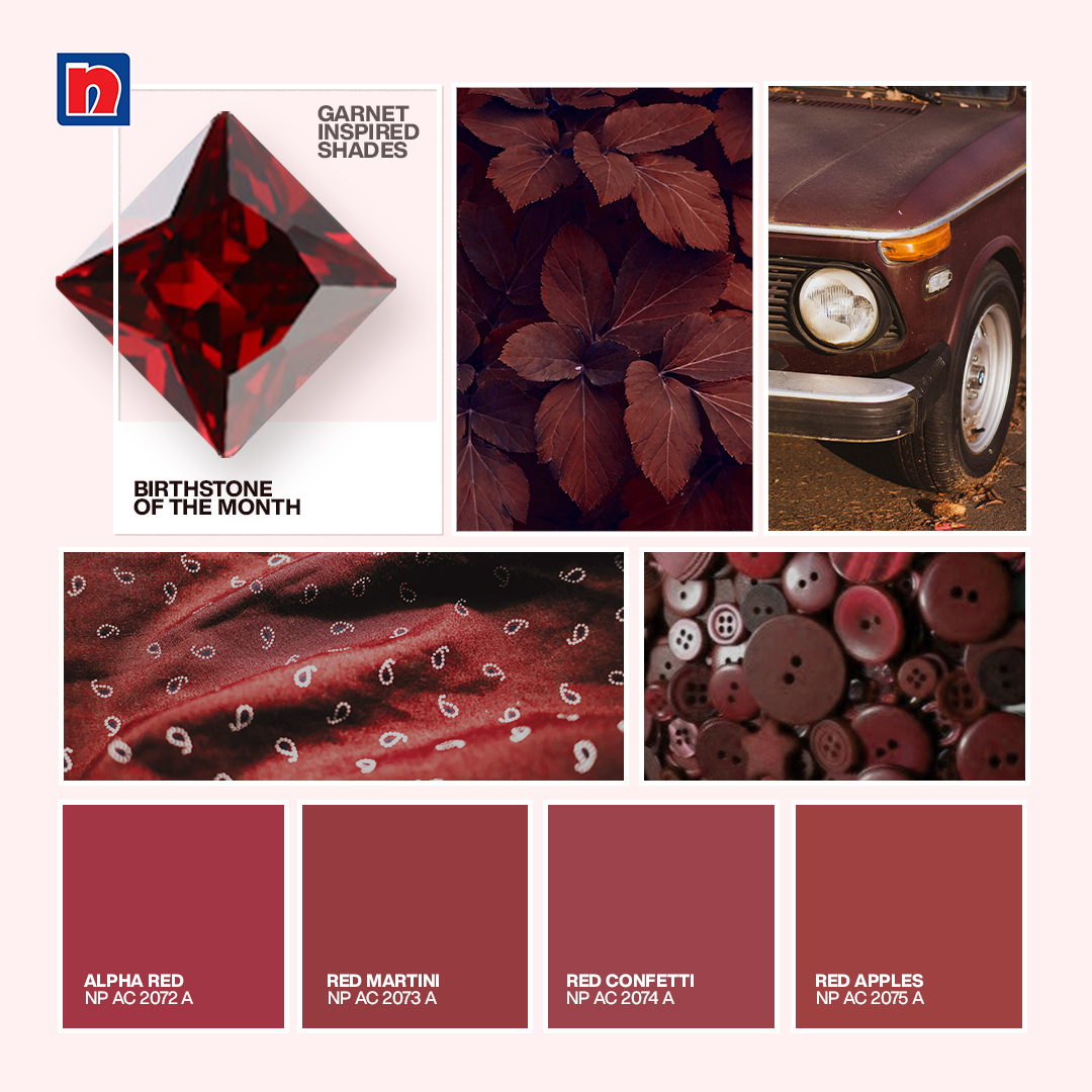 NipponIndia's tweet photo. Dive into the vibrant energy of January with the deep red hues of garnet. Transform your space, elevate your vibes.

#NipponPaint #NipponPaintIndia #WallPaint #InspirationPalette #ColourInspiration #TherapeuticColourPalette #ShadesInspiredByYou #WallColour #Paint #PaintColours https://t.co/gGo3KggHPU