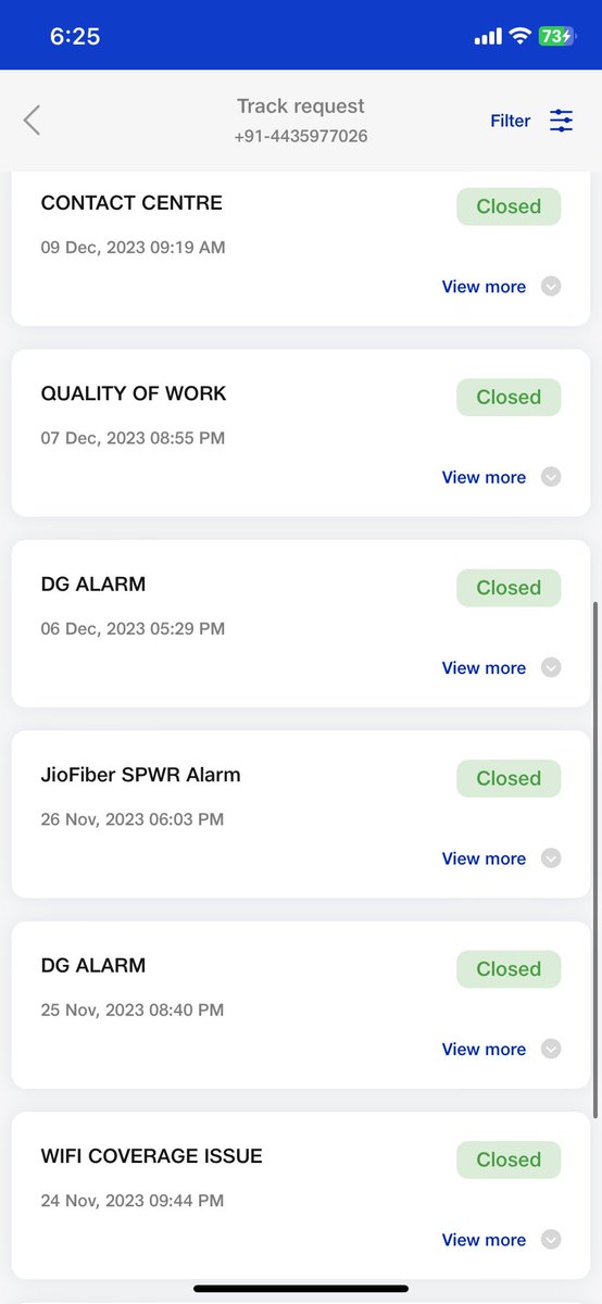 ADITYA08822136's tweet photo. Because of your worst service you have lost more customers 👏🏻👏🏻 I never seen a network like this @JioCare @reliancejio @JioFiberChennai  I am regretting why I got this Wi-Fi . Lot of fake resolved.chennai is full of fake technician .@nch1915 take action https://t.co/mI9zP7UWva