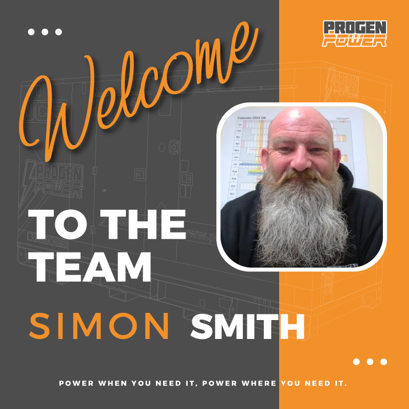 🌟 Exciting Announcement!!!! - New Team Member 🌟
We are thrilled to welcome our newest team member, Simon Smith to Progen Power! 
#ConstructionHire #PlantHire #ProgenPower #Generatorhire #Plantsales #TemporaryPowerSolutions