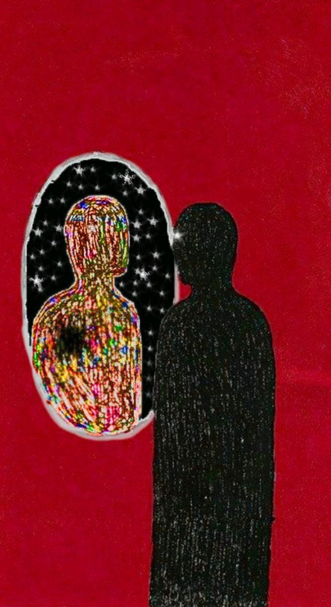 nftboxteam's tweet image. Story:@nftboxteam
Reza, a young artist, looked at his own image in the mirror every day, asking himself who he really was. He found that each look into the mirror was a gateway inward and a better understanding of himself#SelfReflection #InnerJourney #ArtistsPath #MirrorOfTheSoul