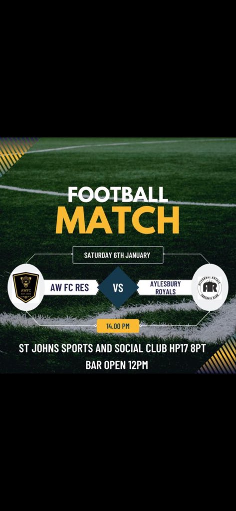 Just one game this weekend as our reserves return to action! Bar open from 12pm 🍻
