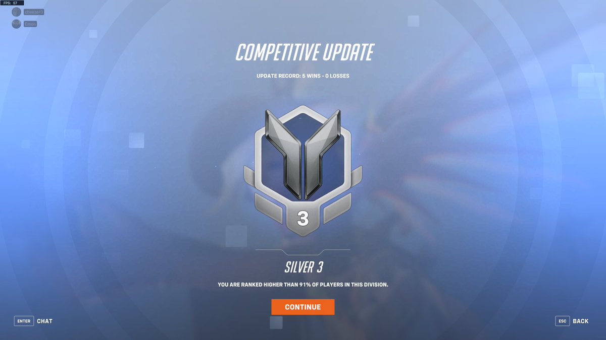 HarstaEmon's tweet photo. i just opened a new rank that ive never unlocked got 0 deaths in almost all the games and potg in also most of this how tf did i get silver 3 #Overwatch2 https://t.co/0KmCw5nHv9