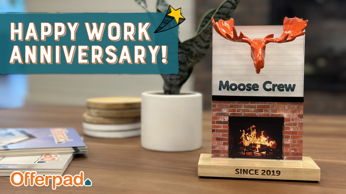 Hitting your 5-yr work anniversary is a big deal at Offerpad. We 'moose' say how proud we are to recognize these awesome employees: Michael Chacon, Chris Clayton, Albert McFadded, Roberto Galaviz, Anyd Wydler and Sherry Hamm. #offerpadlife #offerpad #happyanniversary #mooserock