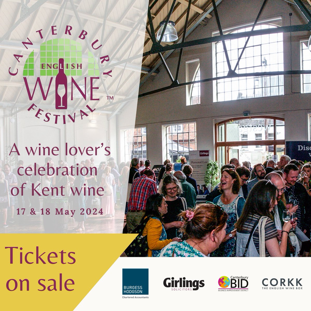 The ultimate wine-tasting event is coming to Canterbury this summer. Join us for the #CanterburyWineFestival at the @WestgateHall on 17 & 18 May. Save on your early bird tickets: from £35pp - Buy your tickets at westgatehall.org/canterbury-win…