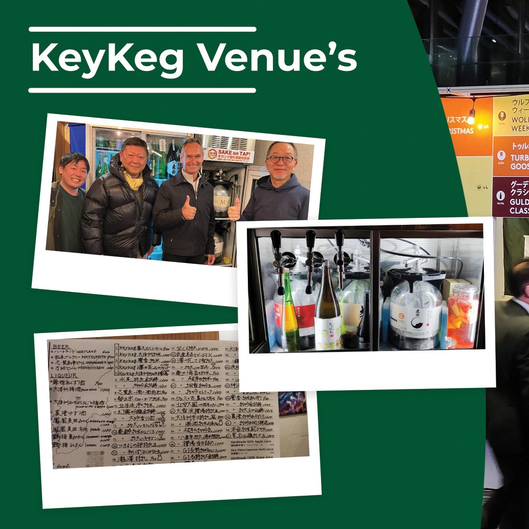KeyKeg's tweet image. Raymond's Japan visit 🇯🇵:

Day 1 at Drink Japan, enjoying Belgium Beer Fest Tokyo 🍺
Day 2 in Matsumoto 🏔️, toured breweries 🍶
Day 3: Tasted cider from a KeyKeg - double joy! 🍶👍

Thanks to Hiroshi Watanabe, Clip Creative, for hospitality! 🙏