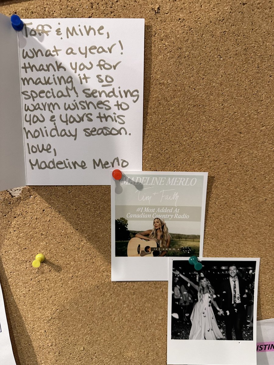 Hey @madelinemerlo Your Christmas 🎅 Card Just arrived at KX947! On behalf of @MikeKX947 and I and the entire team...Thank y'all so much ❤️ Wishing you all the best in 2024 🎉🎶